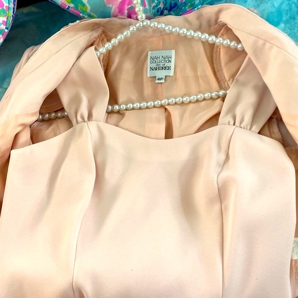 NAH NAH Collection soft pink gown & beaded jacket - Picture 5 of 8